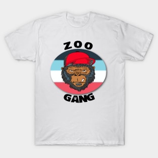 Angry monkey smokin - zoo gang T-Shirt